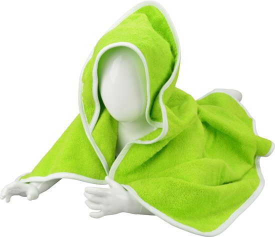 Babiezzâ„¢ A&R Babycape 100% Katoen Limoen Groen/Wit