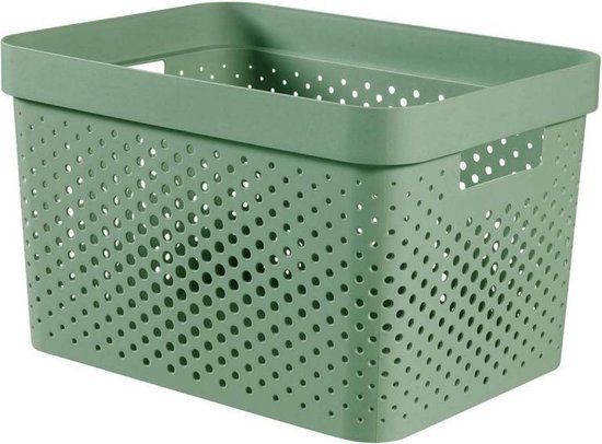 Curver Infinity Recycled Dots Opbergbox - 17 liter - Groen