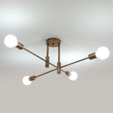 Comely Sputnik Vintage kroonluchter, 4 lampen, E27, brons