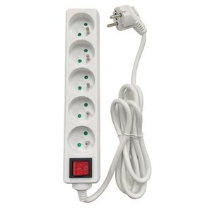 Accsup Multiplug X5 - 1.5m - White