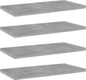 vidaXL Wandschappen 4 st 40x20x1,5 cm bewerkt hout betongrijs