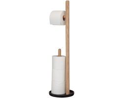 Sealskin Earth 2-in-1 Toiletrolhouder met reserverolhouder - Eiken