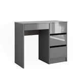 Vicco Sherry Bureau – 90 x 40 cm met laden Hoogglans grijs