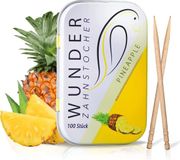 Wunder Zahnstocker Wonder Tandenstokers Box Anas - Gearomatiseerde Tandenstokers - Suikervrij (Ananas)