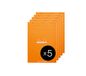 RHODIA 18558Cpack - Geniet Dotpad Notitieblok N°18 Oranje - A4 - Dot Stippen - 80 Afscheurbare Vellen - Clairefontaine Wit Papier 80 g/m² - Omslag van Gecoat Karton - Pakket van 5 blokken