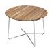 Grythyttan Stålmöbler Table à manger 9A Teck-structure en acier avec galvanisation à chaud Ø100 cm