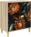 vidaXL Ladekast LOCHEM Oranje print 66 x 36,5 x 75 cm Bewerkt hout