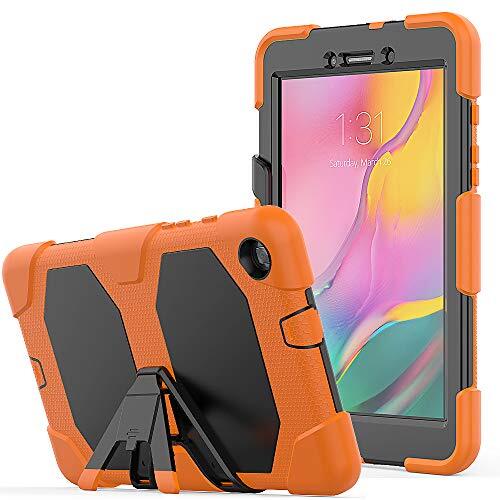 TianTa Galaxy Tab S6 Lite Hoes with S Pen Holder, Hybrid Heavy Duty Shockproof Protective Cover with Built-in Screen Protector & KickStand voor Galaxy Tab S6 Lite 10.4 inch 2020 (SM-P610/P615) - Orange