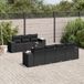 Maison Exclusive - Ensemble de meubles de jardin 8 pièces avec canapé et coussins, noir, en polyrotin