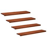vidaXL Trapmatten 4 st Bruin 110 x 30 x 2 cm Massief beukenhout