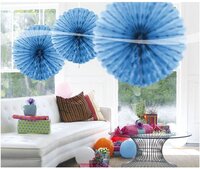 Folat - Honeycomb baby blauw fan 45 cm