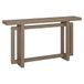 Henn&Hart Console Table, Weathered Gray, 55" Wide