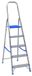 DRABEX Vrijstaande aluminium ladder, 178 cm, 4 treden + platform - DR1104