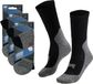 Apollo chaussettes de marche - noir - Adultes - taille 39/42 - Outdoor - Coolmax - Pour usage intensif - 3x paire