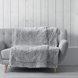 douceur d'intérieur Marilou Grijs Imitatiebont Deken (180 x 220 cm)