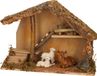 Kaemingk B.V. Crèche complète avec figurines d'animaux - 50 x 23 x 31 cm - bois/mousse/polyrésine