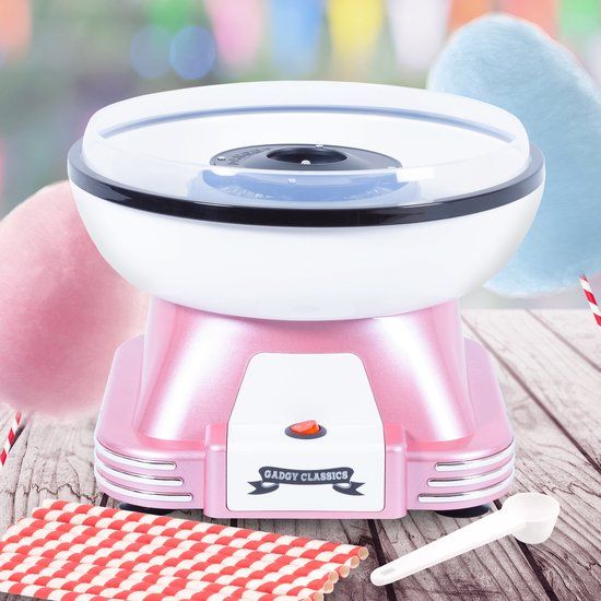 Gadgy Suikerspinmachine - Retro Cotton Candy Machine - suikerspinmachine - suikerspinmachine voor thuis (roze)
