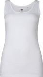 WE Fashion Dames organic cotton singlet - Wit - Maat XS