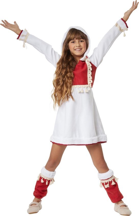 Tectake dressforfun - Verrukkelijk eskimomeisje 140 (9-10y) - verkleedkleding kostuum halloween verkleden feestkleding carnavalskleding carnaval feestkledij partykleding - 302580