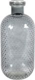 Countryfield Bloemenvaas Cactus Dots - donkergrijs transparant - glas - 15 x 35 cm