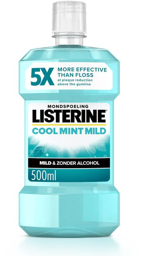 Listerine Mondwater Cool Mint Milde Smaak Alcoholvrij 500 ml