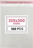 Netuno Sp. z o.o. Netuno Plastic zakjes met plakstrim - 22,5x30 cm - transparant - 100 zakken