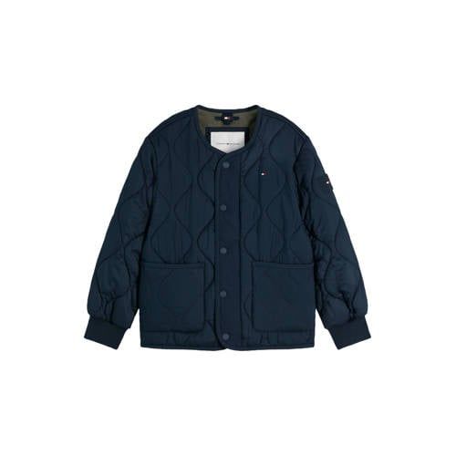 Tommy Hilfiger kids quilted zomerjas donkerblauw