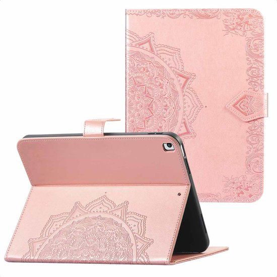 imoshion Tablet Hoes - Geschikt voor Apple iPad 9/8/7 10.2 inch - Mandala Bookcase - Rosé goud