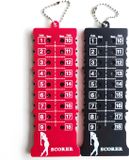 Stripe Golf Scoreteller Set – 2-delig (Rood & Zwart) – Luxe 18 Hole Slagenteller & Handteller – Golf Accessoires & Trainingsmateriaal