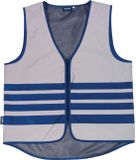 ABUS Lumino Urban Vest Kids Veiligheidsvest voor kinderen, volledig reflecterend veiligheidsvest voor betere zichtbaarheid 's nachts, met ritssluiting, maat L