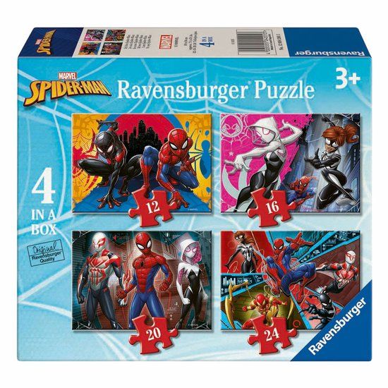 Ravensburger puzzel Marvel Spider-Man - Legpuzzel - 12, 16, 20, 24 stukjes