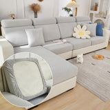 Magic Sofa Covers Nolaninterior Magic Sofa Sofa Covers 2023 Nieuwe Slijtvaste universele bankhoes Stretch voor sectionele hoezen (Textuur - Lichtgrijs, Grote Eenpersoons Stoelhoes)