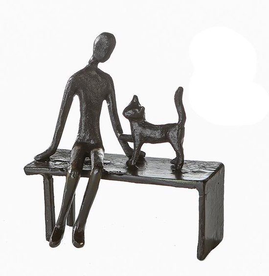 Rawa Sculptuurtje mijn vriend - Brons - Gietijzer - 12 cm