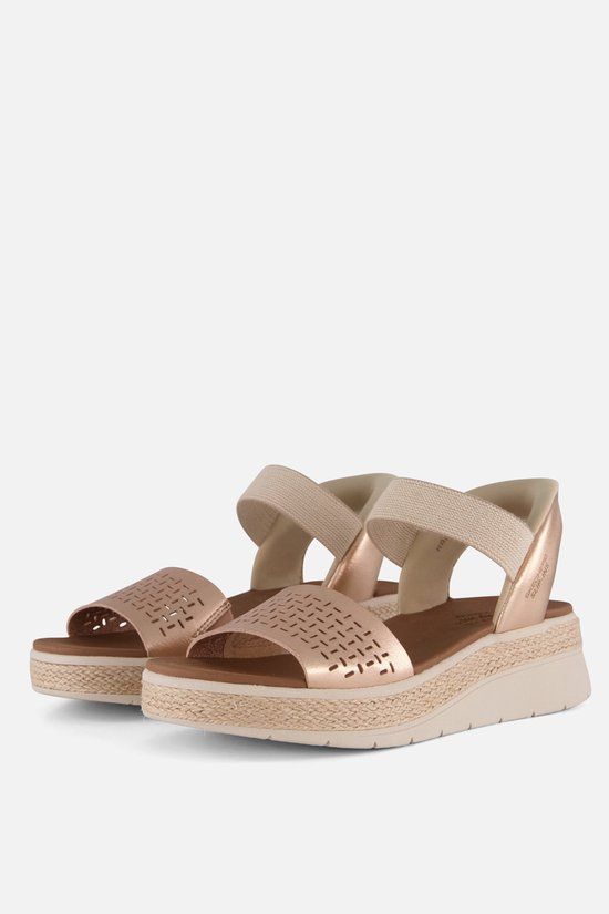 Skechers Slip-ins Bobs Sun Ray - Step Aside - Dames Sandalen - Goud - Maat 37