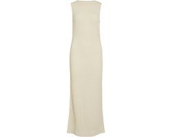 VILA Maxi-jurk VIMERGENA Mouwloos - M - Gerecycled Polyester - Effen - Casual - Vrouwen - Ecru