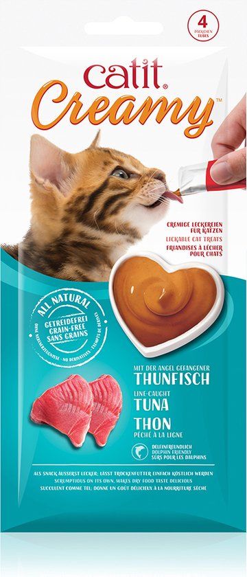 Cat It Creamy Kattensnack Tonijn - 4 x 10g