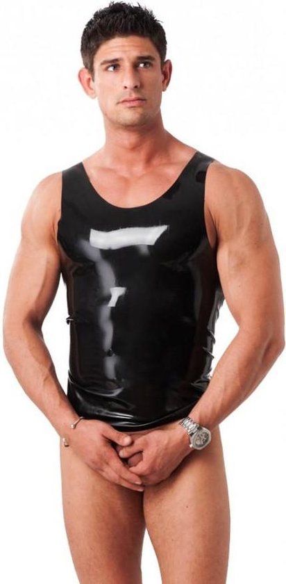 Rimba Latex Play Heren Shirt - Maat L - Zwart