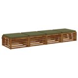 vidaXL - 4-Piece - Zitkussens - SOEST - 4 - st - 100% - Polyester - Olijfgroen