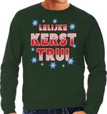 Bellatio Decorations Shoppartners Bv Foute Kersttrui sweater - Lelijke Kerst trui - groen - voor heren - kerstkleding / kerst outfit M