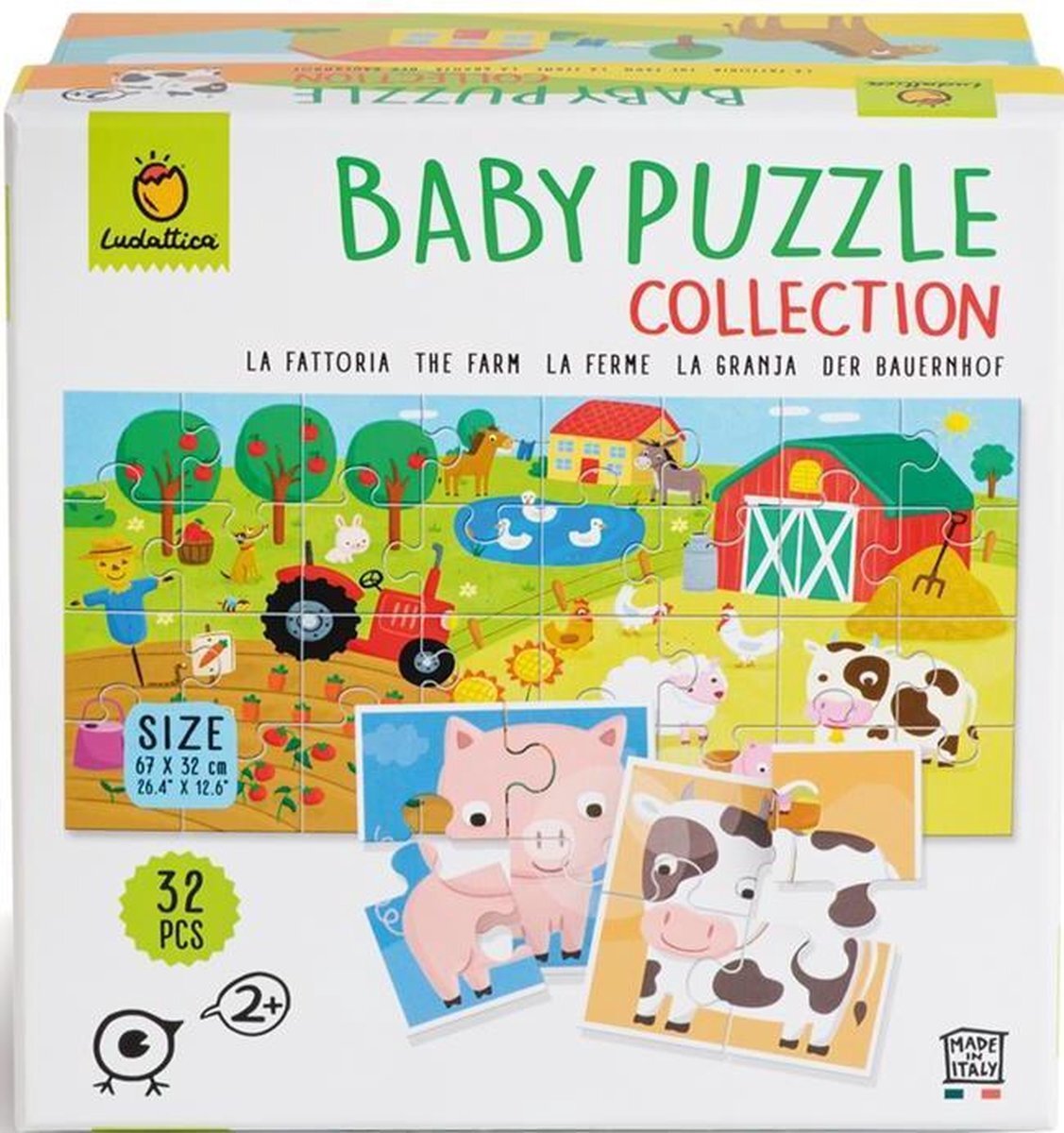 Ludattica Legpuzzel Baby Puzzle Farm Junior Karton 32 Stukjes