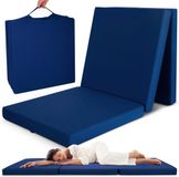 Beautissu Campix - Opvouwbare matras - 80x195 cm - Donkerblauw