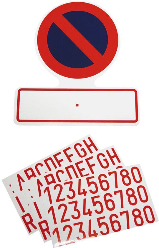 Carpoint Sticker Verboden parkeren 27 X 19 Cm Wit/rood/blauw