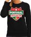 Bellatio Decorations Portugal supporter schild sweater zwart voor dames XL