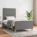 Maison Exclusive - Cadre de lit sans matelas gris foncé 90x200 cm tissu