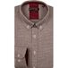 Giordano Ivy Heren Overhemd Pied-de-Poule Rood 527310-40