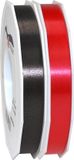 Glorex Hobby/deco luxe cadeau sierlint noir/rouge 1,5 cm x 91 mètre