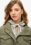 Superdry Military jas van jersey met capuchon - Dames - Buitenjassen - Groen - Maat UK10/EU38