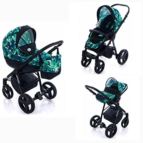 Lux4Kids Tropical V08 2-in-1 kinderwagen, 3-in-1 lekvrije leuning, aluminium frame, buggy, babyzitje, Isofix Volqer by Tropical V08 2-in-1 zonder babyzitje