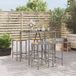 Maison Exclusive - Ensemble de jardin pour le jardin, composé de 5 pièces, gris, en polyrotin et bois d'acacia massif