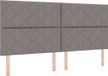 vidaXL LED Boxspringbed met hoofdeinde Taupe 200 x 200 cm Stof